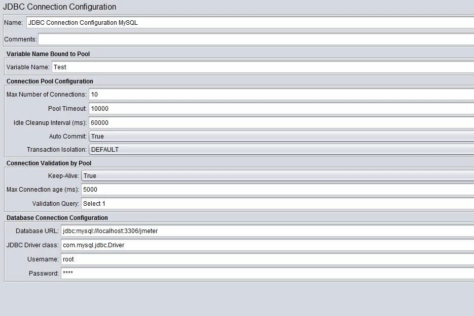 db connection configuration