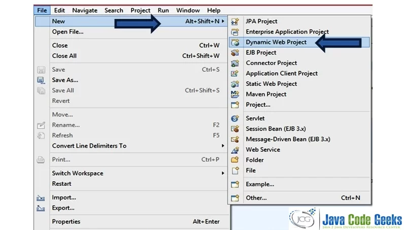 Creating a new Dynamic Web Project