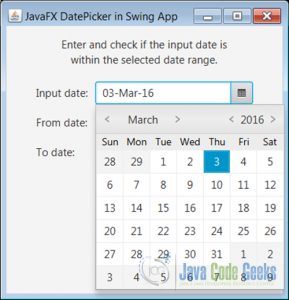 Java Swing Calendar Date Picker Example Boyer Sinattletle